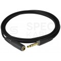 KLOTZ Kabel instrumentalny przedłużacz Audio Jack 6,3mm Stereo (wtyk / gniazdo) 3m