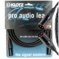 KLOTZ Kabel mikrofonowy adapter XLR 3-pin (wtyk / wtyk) na złączach Neutrik 1m