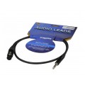 KLOTZ Kabel mikrofonowy XLR (gniazdo) / Jack 6,3mm Stereo (wtyk) 1m