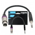 KLOTZ Przejściówka XLR 3-pin (gniazdo) / Jack 6,3mm Mono (wtyk) 0,2m