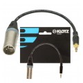 KLOTZ Przejściówka XLR 3-pin (wtyk) / Jack 3,5mm Stereo (wtyk) 0,2m