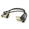 KLOTZ Zestaw 3x Kabel Złączka do Efektów Gitarowych Jack 6,3mm Mono (wtyk kątowy / wtyk kątowy) 30cm