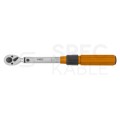 Klucz dynamometryczny dwukierunkowy 1/4" 5-25Nm 240mm w zestawie z 20 nasadkami w walizce NEO 08-821