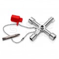 Klucz wielofunkcyjny do szaf sterowniczych (4 profile) tablic rozdzielczych systemów odcinających z adapterem 1/4" KNIPEX 00 11 03