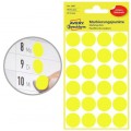 Kółka samoprzylepne do oznaczania żółte śred. 18,0mm papierowe (96 etykiet na 4 arkuszach) AVERY Zweckform 3007