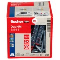 Kołki rozporowe DuoHM 6x55mm 2-składnikowe z wkrętem PZ3 M6x55 do płyt karton gips i wiórowych FISCHER 25 sztuk