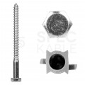 Kołki rozporowe FIX 10x50mm z wkrętem HEX 6x60mm z łbem sześciokątnym do betonu, cegły, gazobetonu KOLENER 100szt