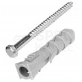 Kołki rozporowe FIX 10x50mm z wkrętem HEX 6x60mm z łbem sześciokątnym do betonu, cegły, gazobetonu KOLENER 100szt
