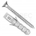 Kołki rozporowe FIX 8x40mm z wkrętem PZ 5x50mm z łbem stożkowym do betonu, cegły, gazobetonu KOLENER 200szt