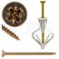 Kołki rozporowe GKW 10x50mm z wkrętem PZ 3,5x60mm płyt G-K, do pustych powierzchni KLIMAS 100szt