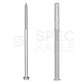 Kołki rozporowe ramowe 12x300mm z wkrętem z łbem sześciokątnym i gniazdem TORX do betonu, cegły ceramicznej i silikatowej KLIMAS 20szt