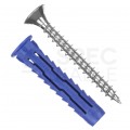 Kołki rozporowe uniwersalne 4ALL 10x50mm z wkrętem PZ 6x60mm z łbem stożkowym do wszystkich typów podłoża RAWLPLUG 25szt