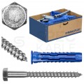 Kołki rozporowe uniwersalne 4ALL 14x70mm z wkrętem 10x100mm z łbem sześciokątnym do wszystkich typów podłoża RAWLPLUG 10szt