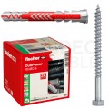 Kołki rozporowe uniwersalne DuoPower 10x80mm S 2-składnikowe z wkrętem SW 13 7.0x107mm z łbem sześciokątnym do wszystkich typów podłoża FISCHER 10szt