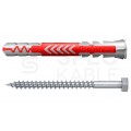 Kołki rozporowe uniwersalne DuoPower 10x80mm S 2-składnikowe z wkrętem SW 13 7.0x107mm z łbem sześciokątnym do wszystkich typów podłoża FISCHER 10szt