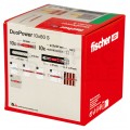 Kołki rozporowe uniwersalne DuoPower 10x80mm S 2-składnikowe z wkrętem SW 13 7.0x107mm z łbem sześciokątnym do wszystkich typów podłoża FISCHER 10szt