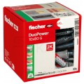 Kołki rozporowe uniwersalne DuoPower 10x80mm S 2-składnikowe z wkrętem SW 13 7.0x107mm z łbem sześciokątnym do wszystkich typów podłoża FISCHER 10szt