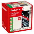 Kołki rozporowe uniwersalne DuoPower 12x60mm S 2-składnikowe z wkrętem SW 13 8.0x80mm z łbem sześciokątnym do wszystkich typów podłoża FISCHER 10szt
