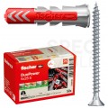 Kołki rozporowe uniwersalne DuoPower 5x25mm S 2-składnikowe z wkrętem PZ 3,5x35mm z łbem stożkowem do wszystkich typów podłoża FISCHER 50szt