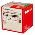 Kołki rozporowe uniwersalne DuoPower 6x50mm S 2-składnikowe z wkrętem PZ2 4,5x60mm z łbem stożkowem do wszystkich typów podłoża FISCHER 50szt