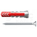 Kołki rozporowe uniwersalne DuoPower 8x40mm S 2-składnikowe z wkrętem PZ 5x55mm z łbem stożkowem do wszystkich typów podłoża FISCHER 50szt
