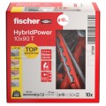 Kołki rozporowe uniwersalne HybridPower 10x90mm 2-składnikowe z łbem sześciokątnym TX40 13 7,0x89mm FISCHER 10szt