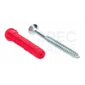 Kołki rozporowe uniwersalne SFXP 5x25mm z wkrętem PZ 3,5x35mm z łbem stożkowym do betonu, cegły, płyt G-K KLIMAS 200szt