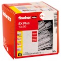 Kołki rozporowe uniwersalne SX Plus 10x50mm do wszystkich pełnych materiałów FISCHER 50szt