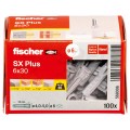 Kołki rozporowe uniwersalne SX Plus 6x30mm do wszystkich pełnych materiałów FISCHER 100szt