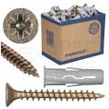 Kołki rozporowe uniwersalne UNO 10x36mm z wkrętem PZ 5x40mm z łbem stożkowym do wszystkich typów podłoża RAWLPLUG 100szt