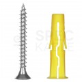 Kołki rozporowe uniwersalne UNO 5x24mm + wkręty PZ 3,5x30mm z łbem stożkowym do wszystkich typów podłoża RAWLPLUG 100szt