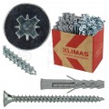 Kołki rozporowe wkręcane KRX 6x30mm z wkrętem PZ 3,5x35mm z łbem stożkowym do betonu, cegły ceramicznej i cegły silikatowej KLIMAS 200szt