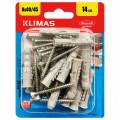 Kołki rozporowe wkręcane KRX 8x40mm z wkrętem PZ 4x45mm z łbem stożkowym do betonu, cegły ceramicznej i cegły silikatowej KLIMAS 14szt