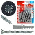 Kołki rozporowe wkręcane KRX 8x50mm z wkrętem PZ 5x60mm z łbem stożkowym do betonu, cegły ceramicznej i cegły silikatowej KLIMAS 8szt