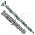 Kołki rozporowe wkręcane KRX 8x50mm z wkrętem PZ 5x60mm z łbem stożkowym do betonu, cegły ceramicznej i cegły silikatowej KLIMAS 8szt