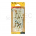 Kołki ślimakowe samowiercące DRA01 16x36mm nylonowe z wkrętem 3,9x32mm do płyt gipsowo-kartonowych Koelner 20szt