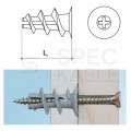 Kołki typu Driva DRN-23 do mocowania w płytach gipsowo-kartonowych KLIMAS 20szt