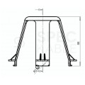 Kołpak dystansowy do lamp halogenowych i LED niebieski podtynkowy fi:60mm D60 SIMET