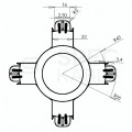 Kołpak dystansowy do lamp halogenowych i LED niebieski podtynkowy fi:60mm D60 SIMET