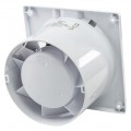 Komplet airRoxy Wentylator łazienkowy, domowy fi:100mm dRim z panelem szklanym czarny mat (01-060 + 01-174)