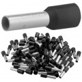 Końcówka tulejkowa izolowana typ HI / TE DIN 1,5mm2 / 8mm miedziana cynowana galwanicznie czarna Elpromet 100szt.