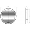 Kratka wentylacyjna okrągła z siatką fi:100mm biała airRoxy 02-146