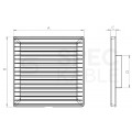 Kratka wentylacyjna z siatką 170x170mm fi:100mm biała airRoxy 02-246