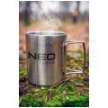 Kubek turystyczny 320ml ze stali nierdzewnej NEO 63-150