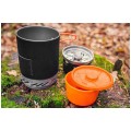Kuchenka turystyczna, survivalowa (komplet garnek 1L, talerz 400ml + palnik) 3w1 NEO 63-151