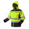 Kurtka ocieplana z kapturem odblaskowa ostrzegawcza, żółta SOFTSHELL robocza rozmiar L/52 NEO 81-700-L