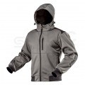 Kurtka ocieplana z kapturem, szara SOFTSHELL robocza rozmiar L/52 NEO 81-551-L