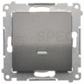 Łącznik pojedynczy SIMON 54 antracyt 10AX z podświetleniem LED Kontakt Simon DW1L.01/48