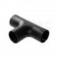 Łącznik składany trójnik LST 16 czarny do rur sztywnych (RL i RLM) oraz karbowanych (RKGL i RKGS) AKS