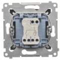 Łącznik świecznikowy podwójny SIMON 54 antracyt 10AX z podświetleniem LED Kontakt Simon DW5BL.01/48